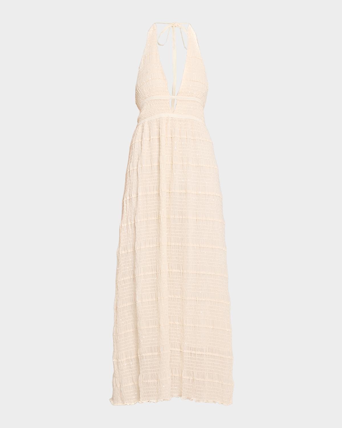 Ramy Brook Hazel Embellished Smocked Maxi Dress