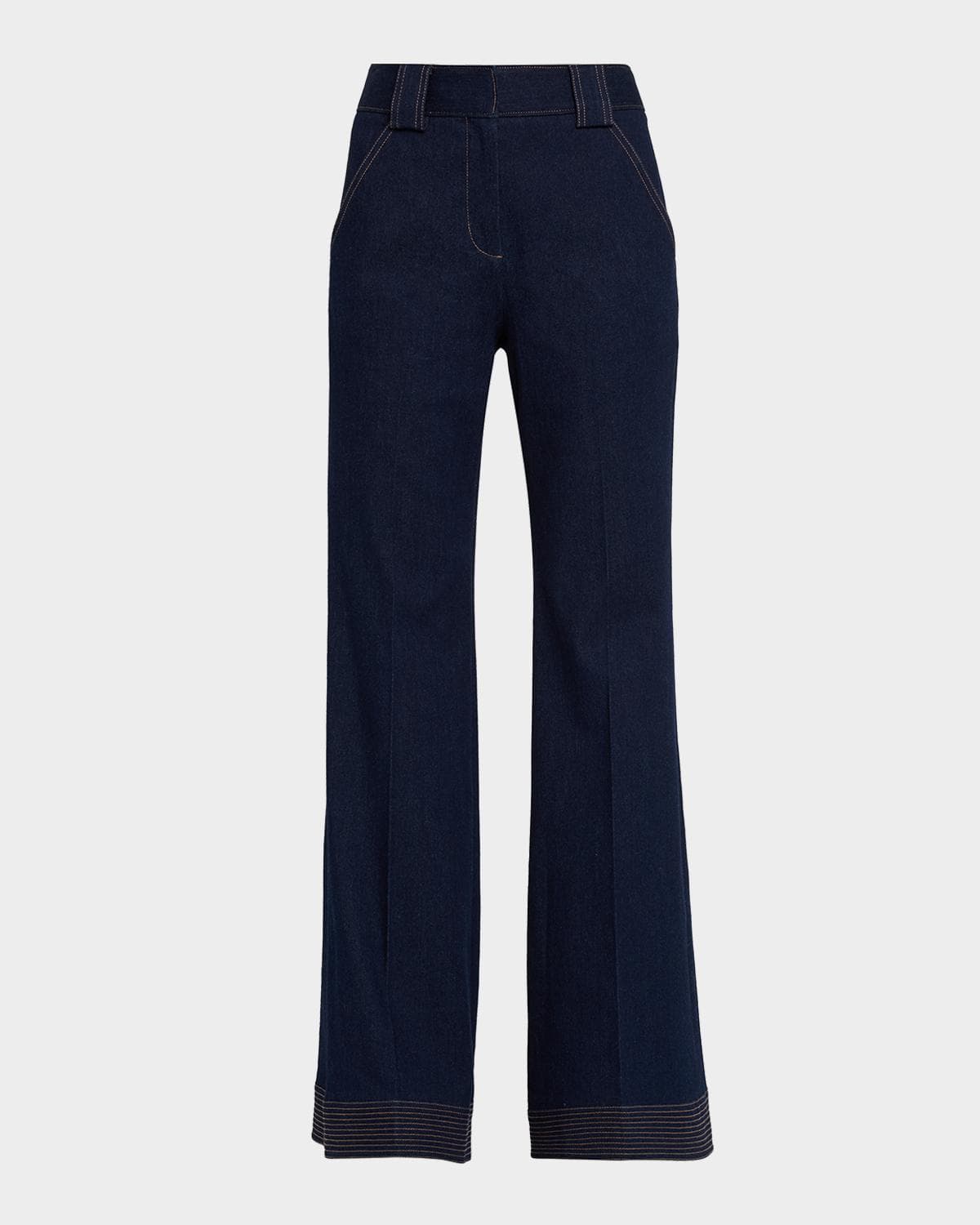 Veronica Beard Lancelor High-Rise Wide-Leg Jeans
