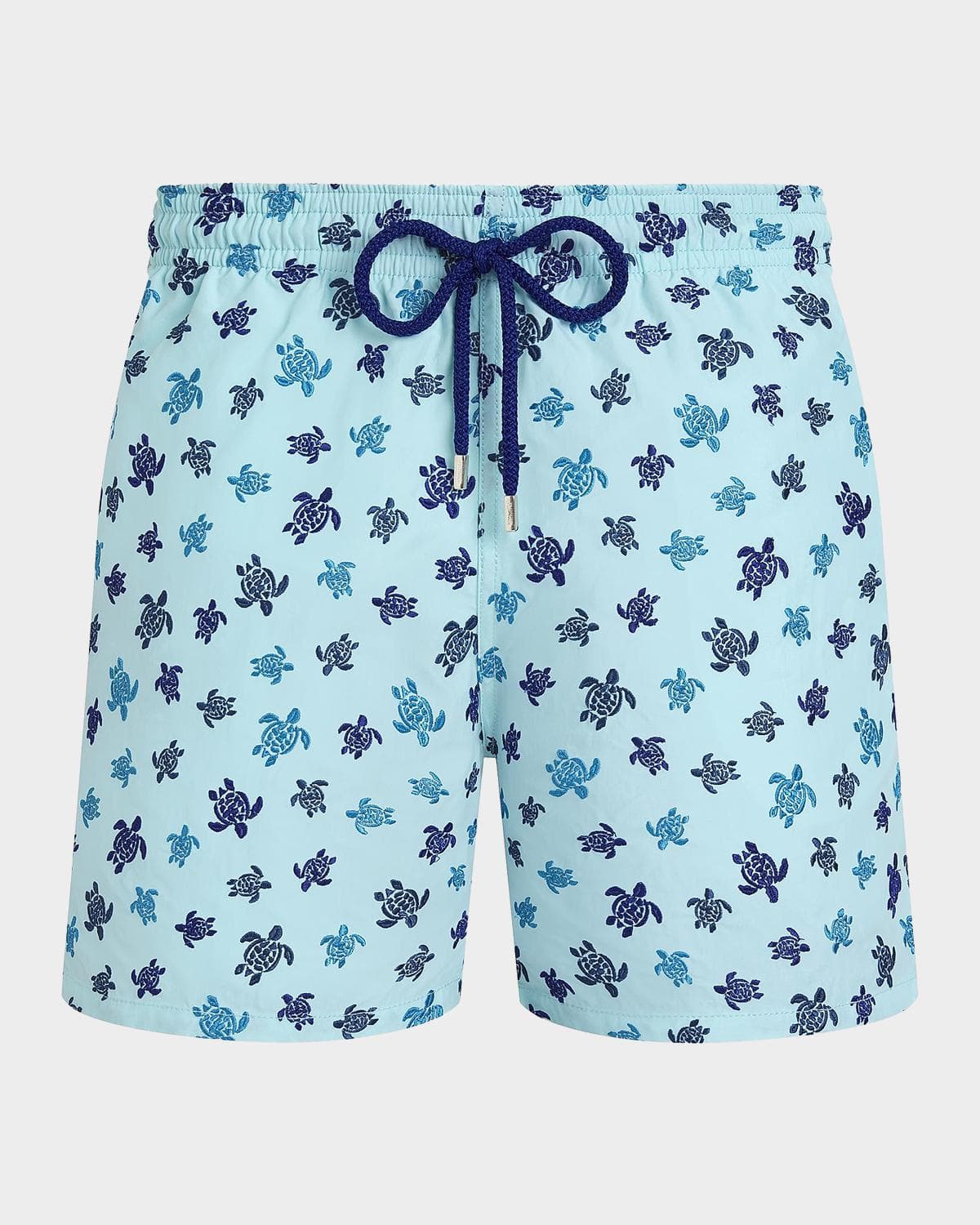Vilebrequin Men's Mistral Micro Ronde des Tortues Swim Shorts