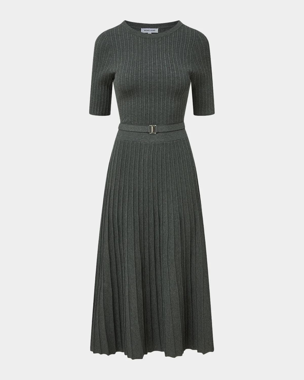 Veronica Beard Elthea Belted Midi Knit Dress