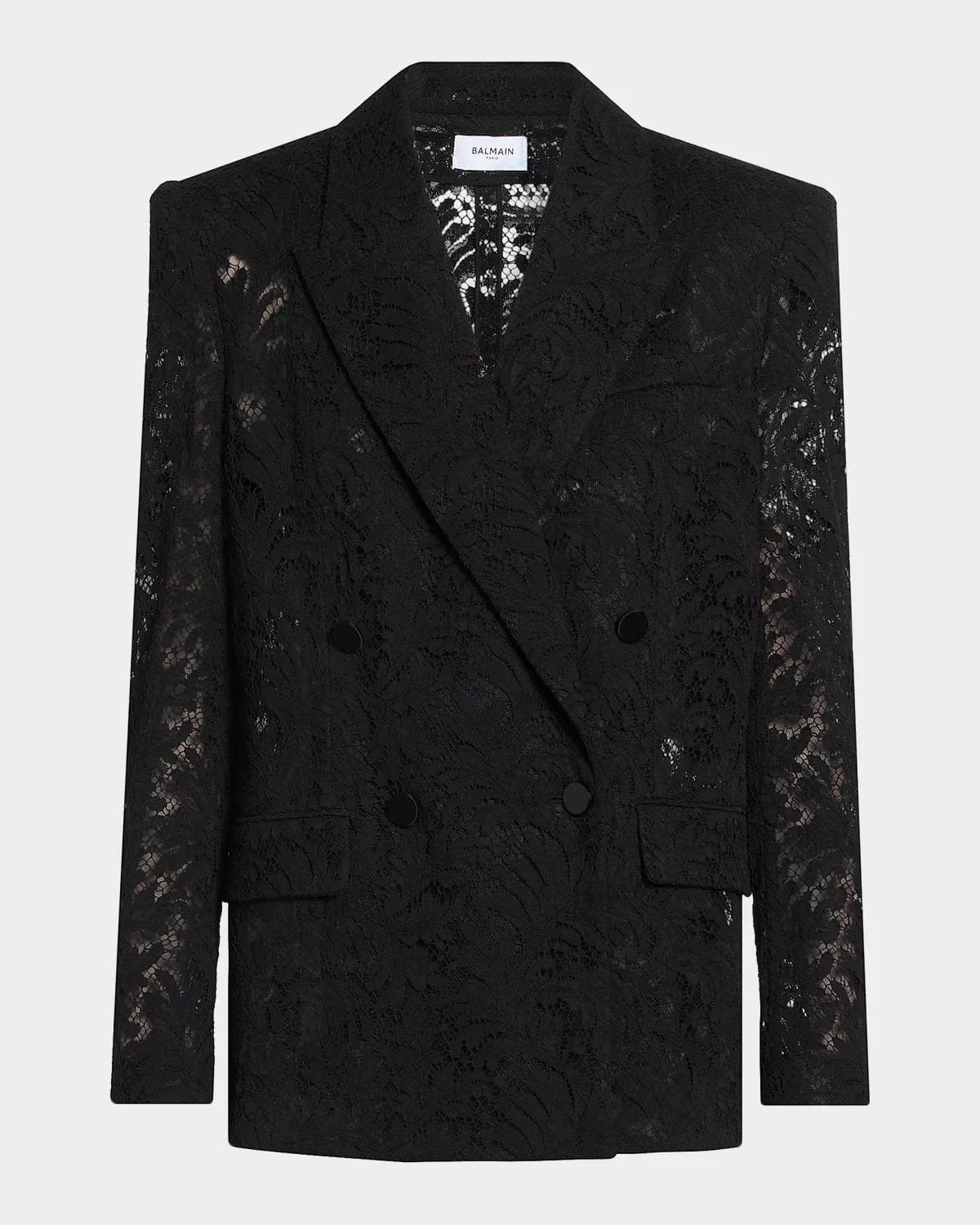 Balmain Lace Double-Breasted Jacket