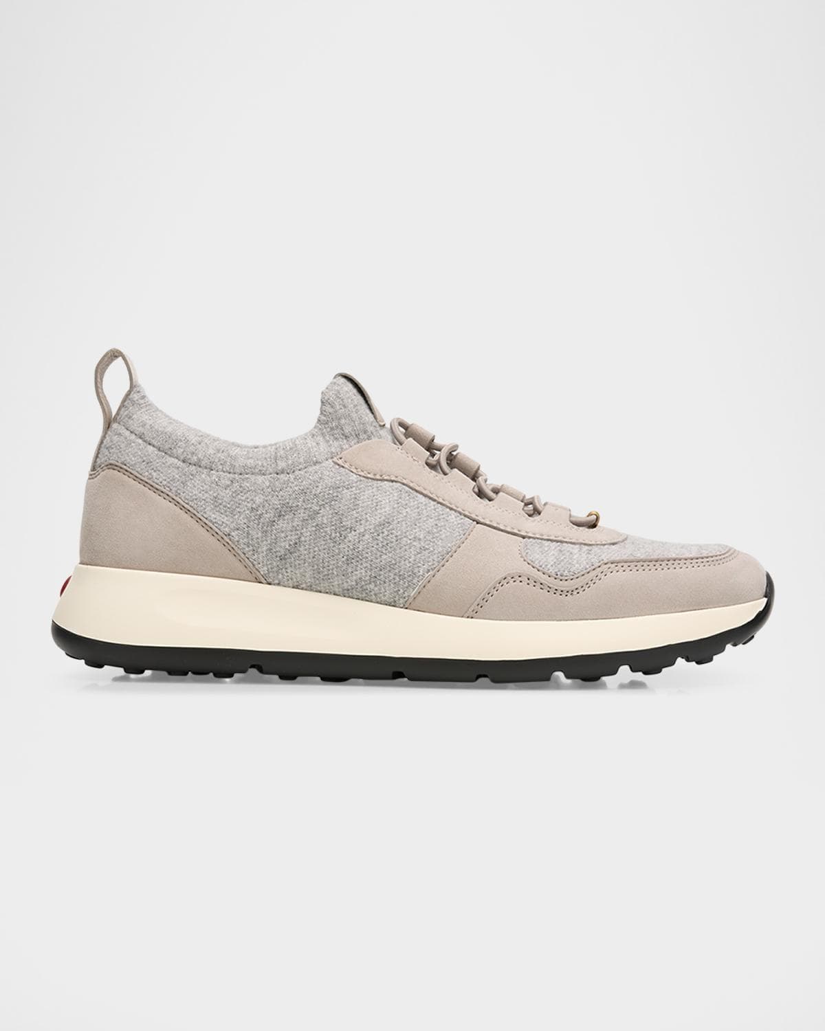 Tod's Sportiva Knit Suede Trainer Sneakers