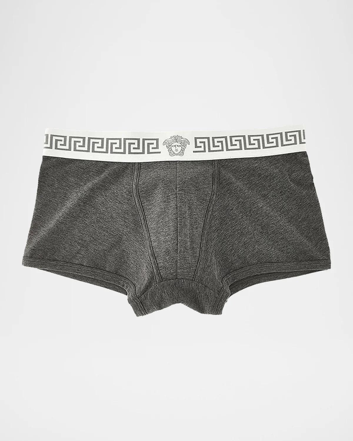Versace Men's Medusa Head Greco-Trim Jersey Trunk Brief