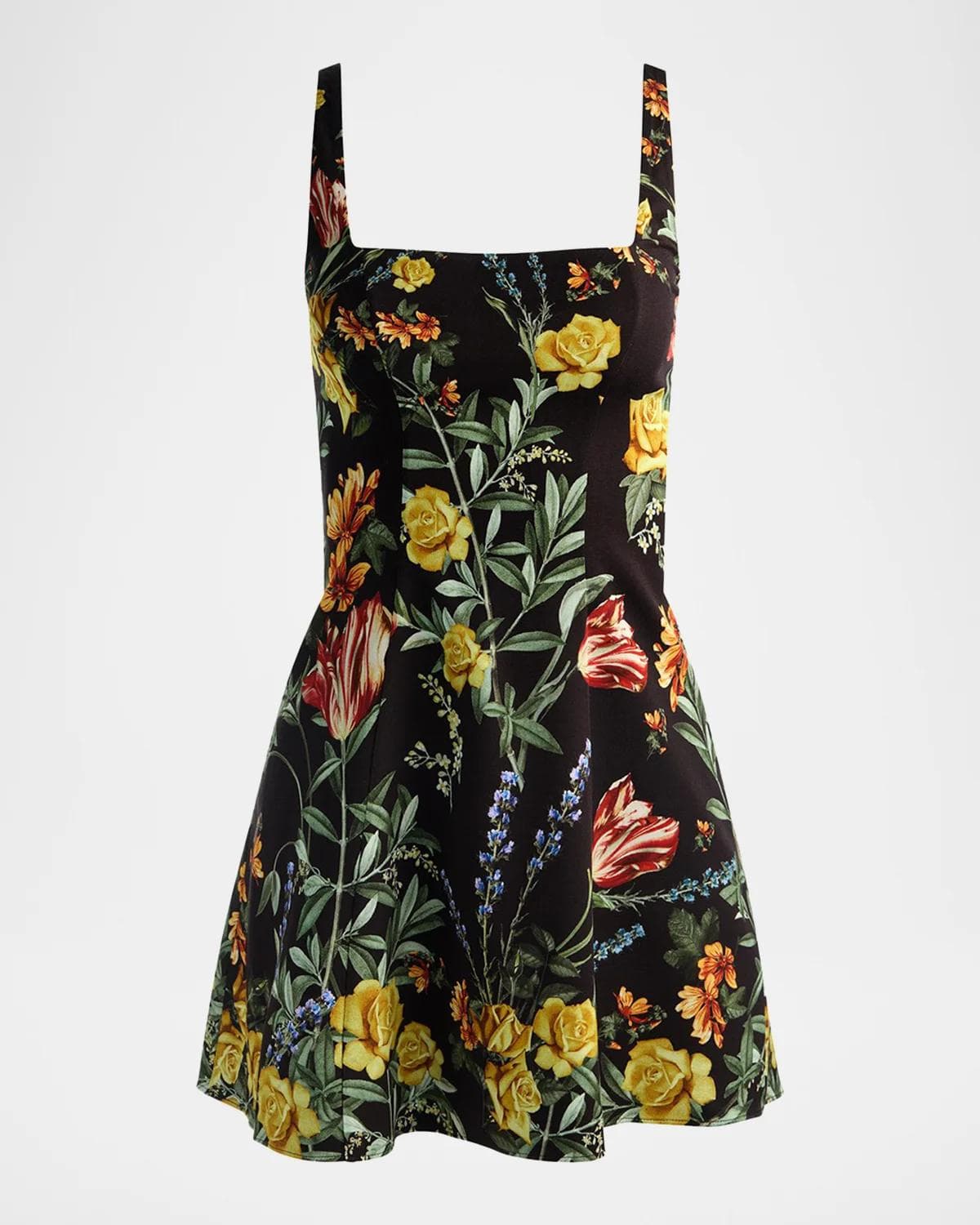 ALICE + OLIVIA Julia Floral Print Mini Dress