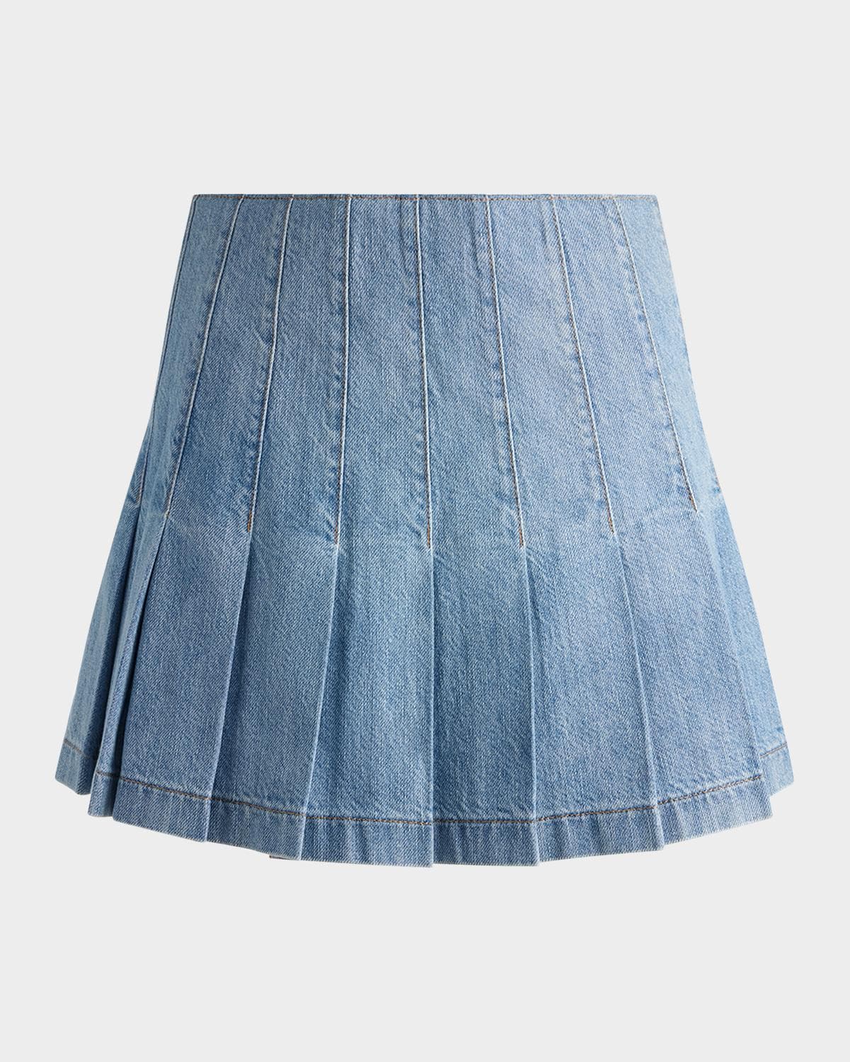 ALICE + OLIVIA Carter Denim Mini Skirt