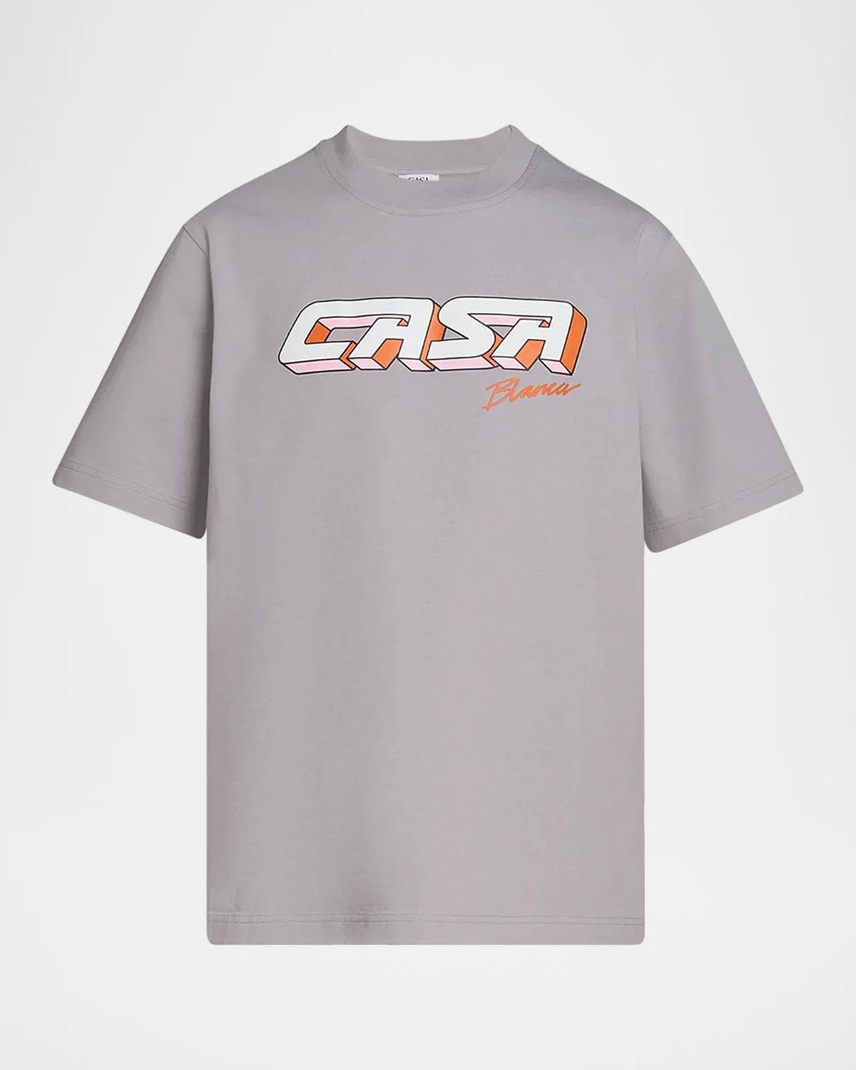 Casablanca Men's Casa Racing 3D Printed Cotton Crewneck T-Shirt