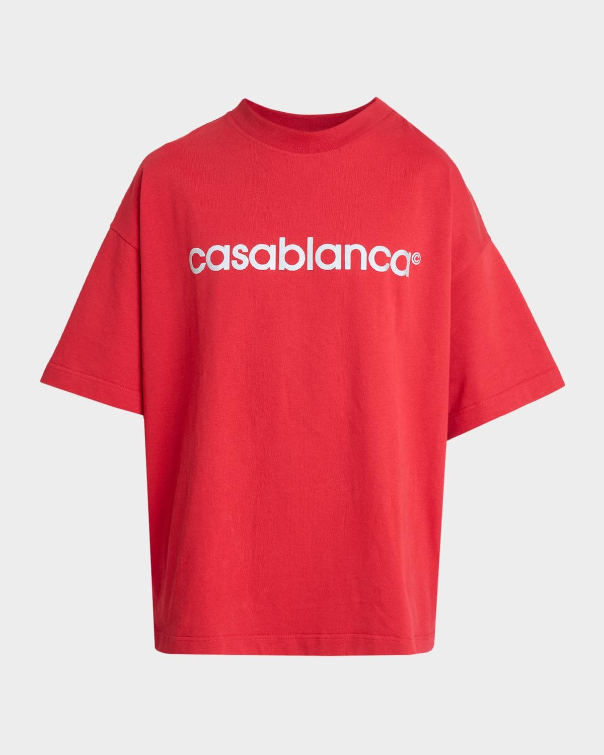Casablanca Men's Reflective Logo Oversized-Fit Crewneck T-Shirt