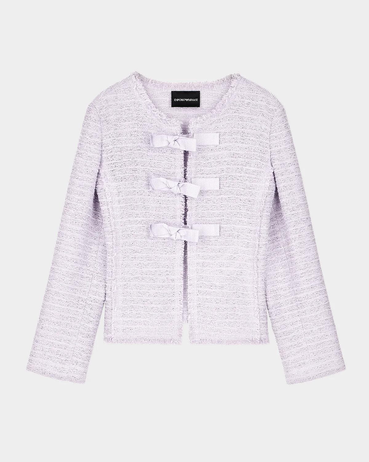 Emporio Armani Woven Bow-Front Blazer