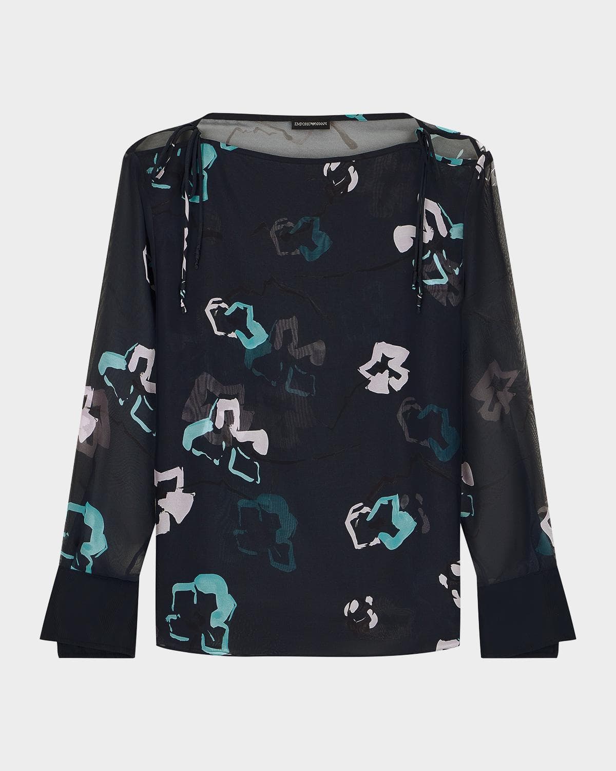 Emporio Armani Floral-Print Chiffon Blouse