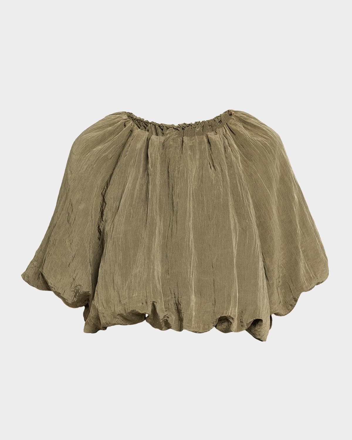 SIMKHAI Anni Puff-Sleeve Crop Top