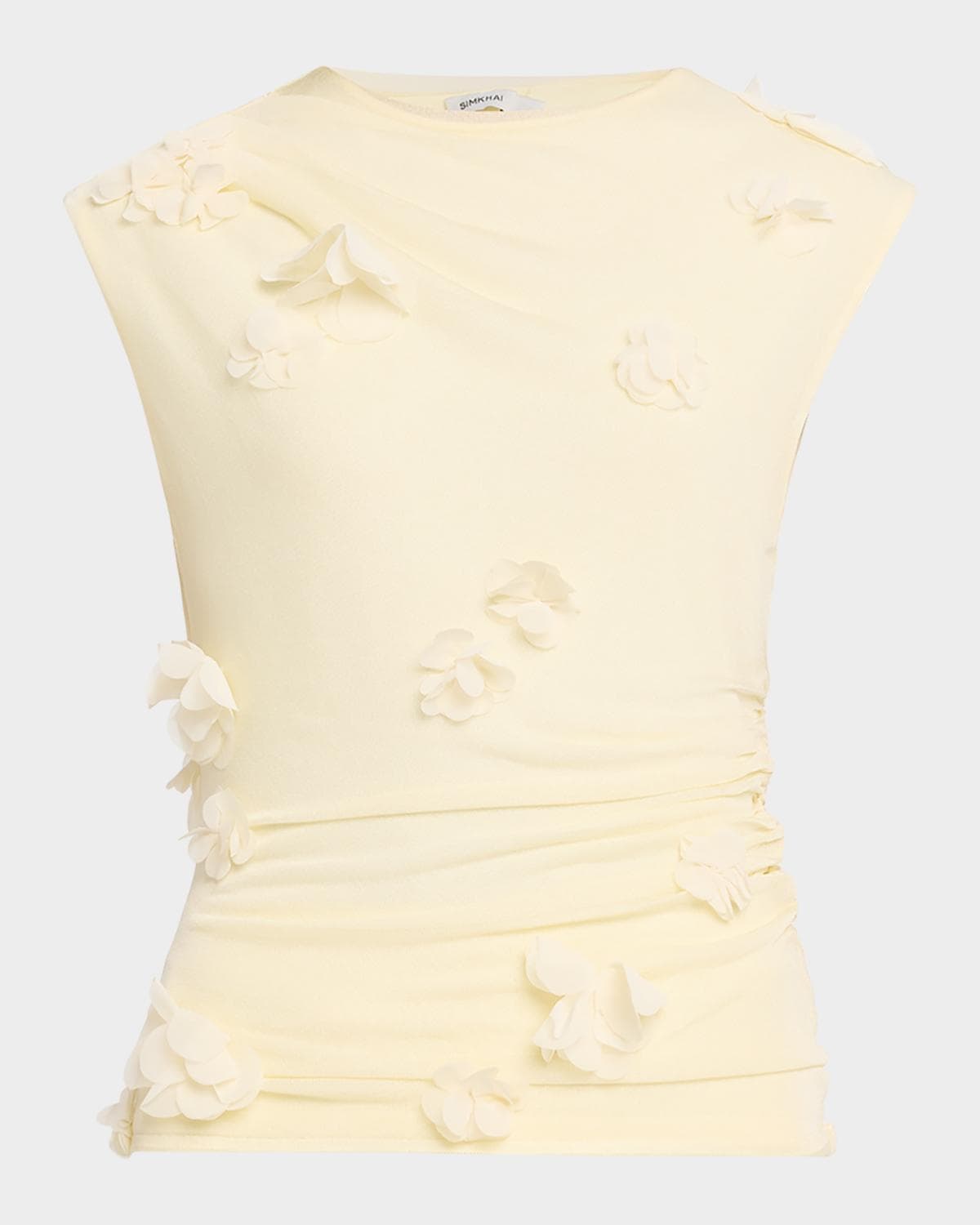 SIMKHAI Tessa Floral Ruched Top