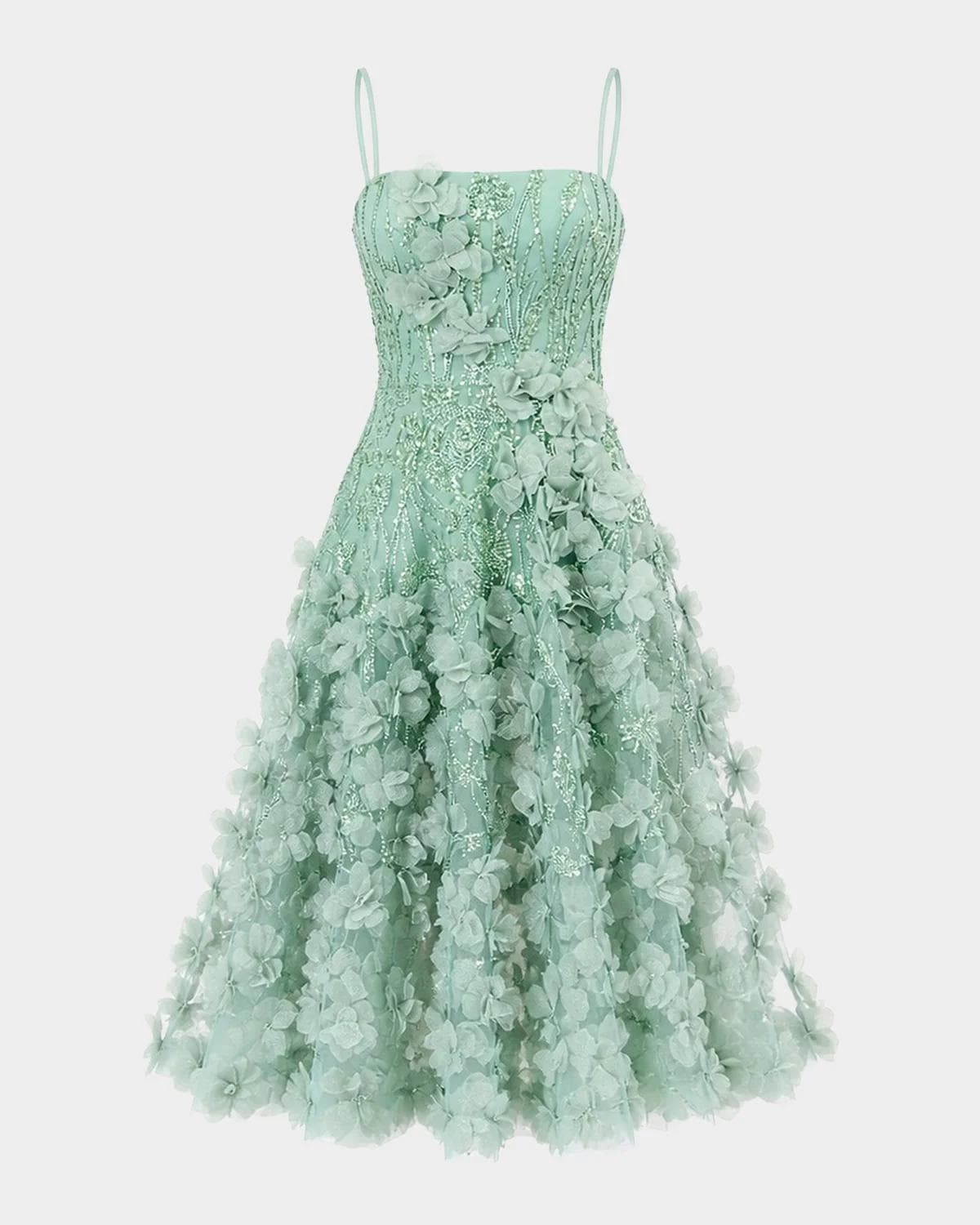 HELSI Lily Floral Beaded Fit & Flare Midi Dress