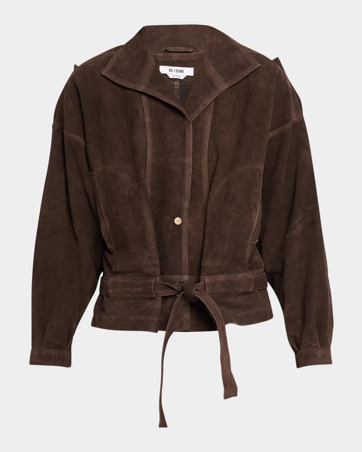 RE/DONE Debbie Belted Suede Jacket