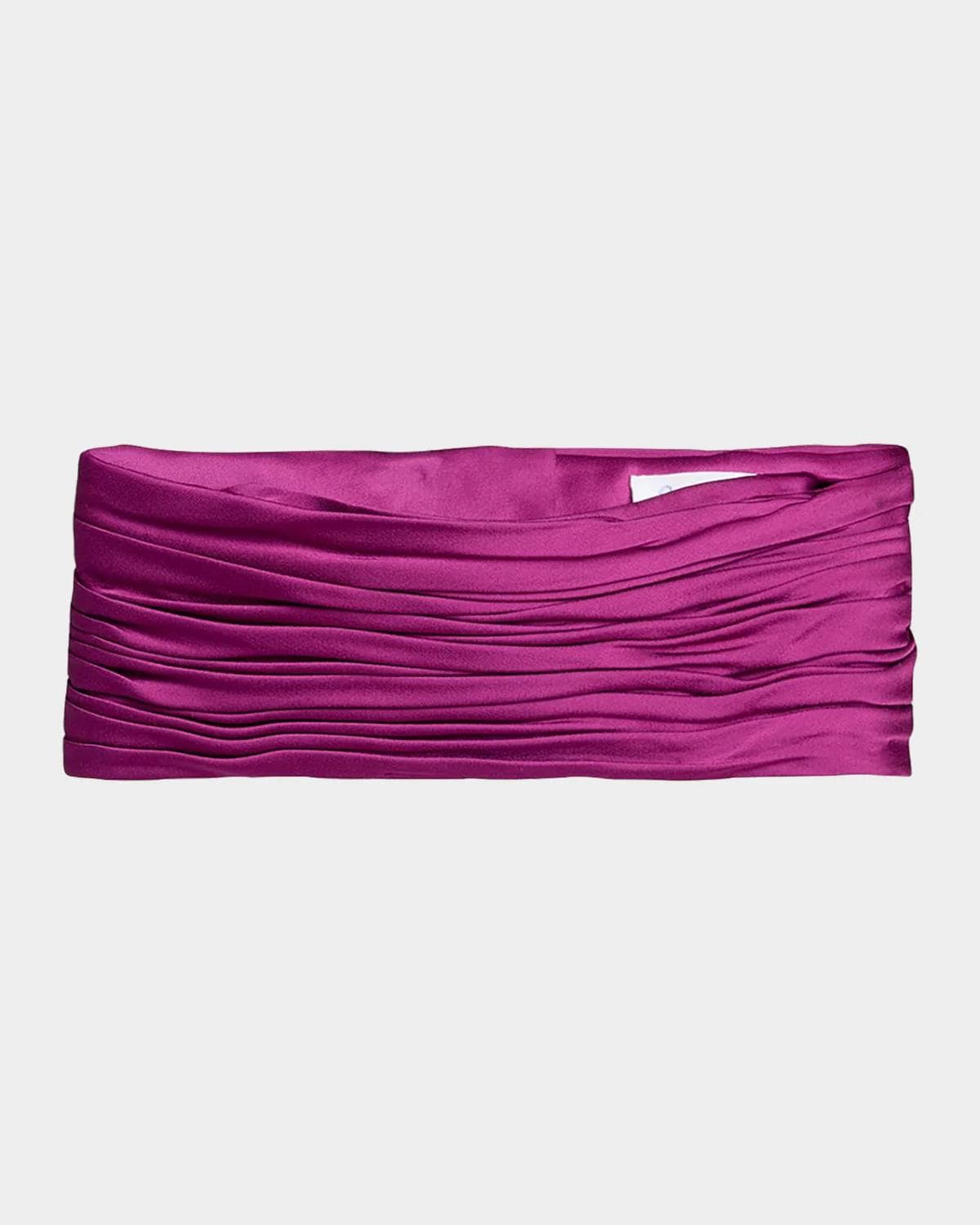 Valentino Garavani Ruched Satin Cummerbund Waistband