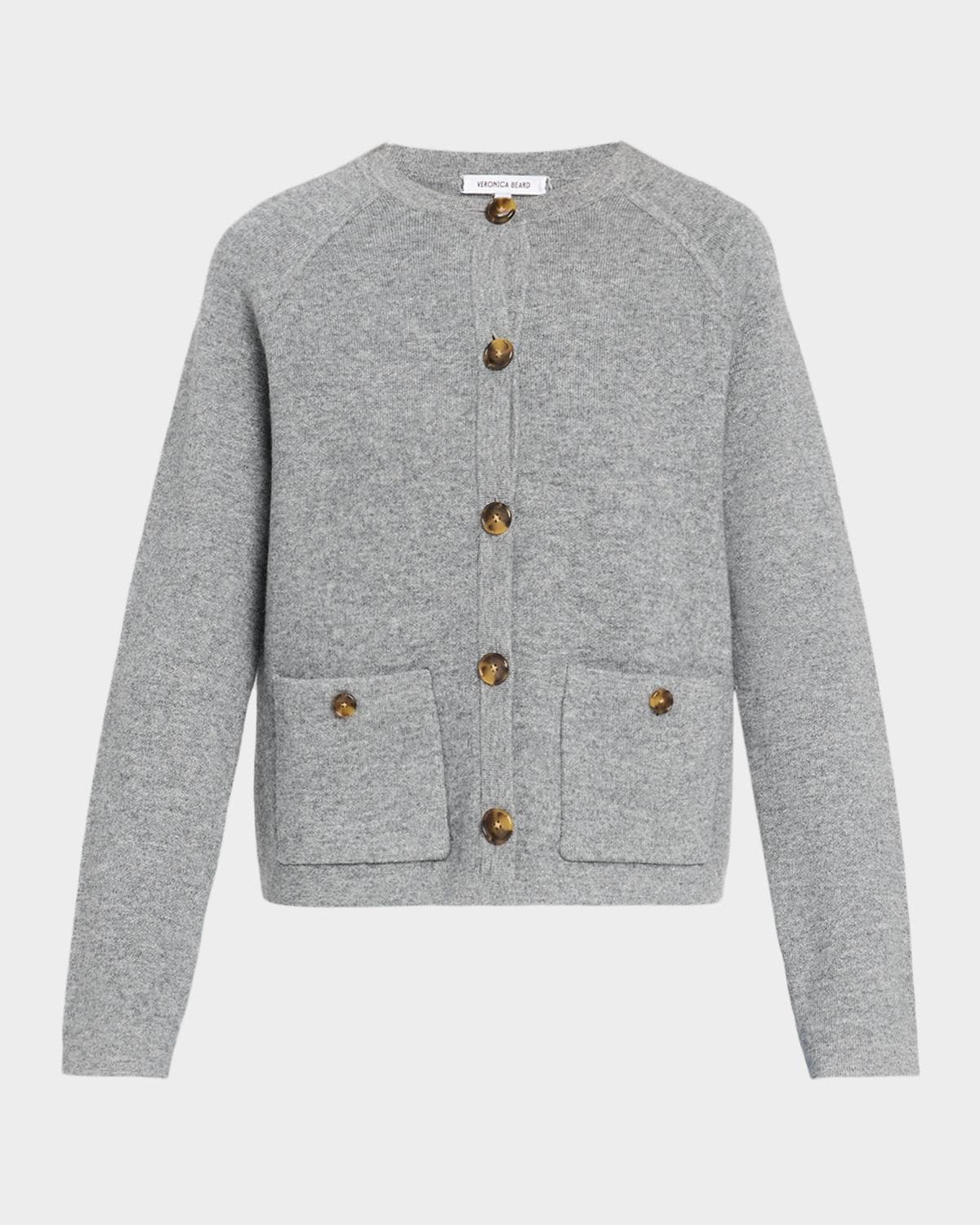 Veronica Beard Elwood Merino Wool-Cashmere Cardigan