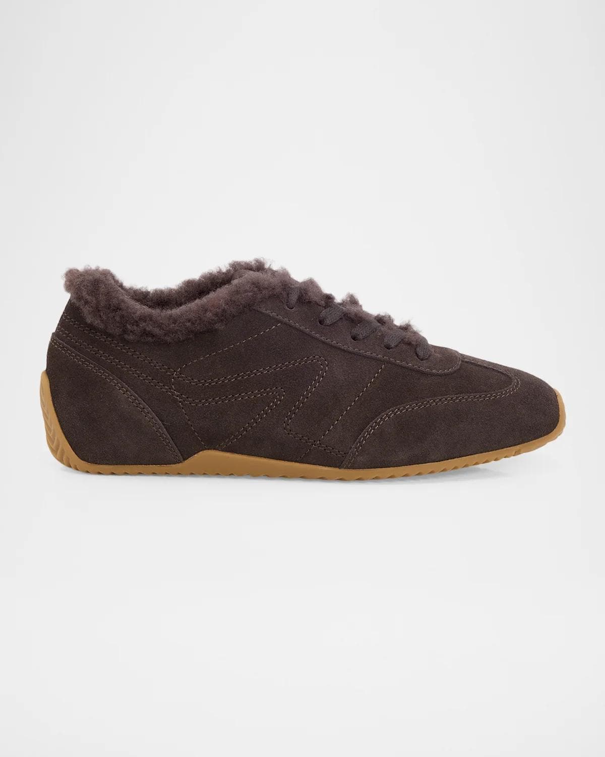 rag & bone Retro Runner Suede Shearling-Lined Low-Top Sneakers