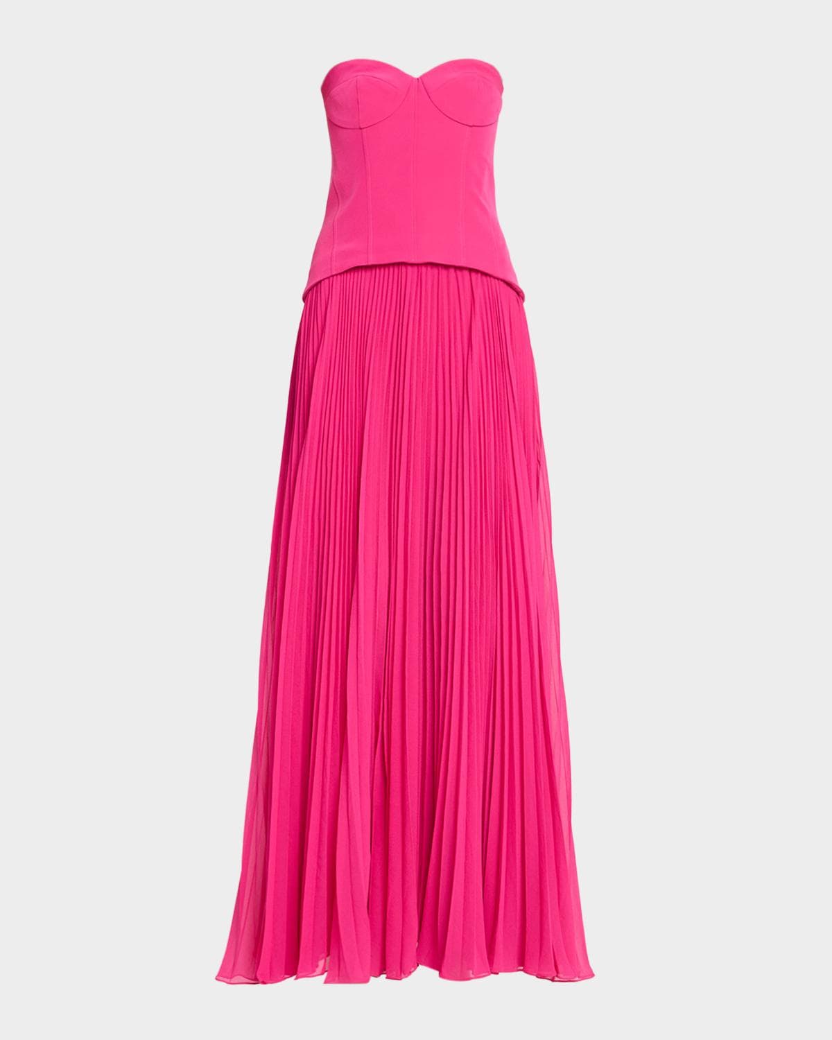 As It May Odette Strapless Crepe & Pleated Chiffon Gown