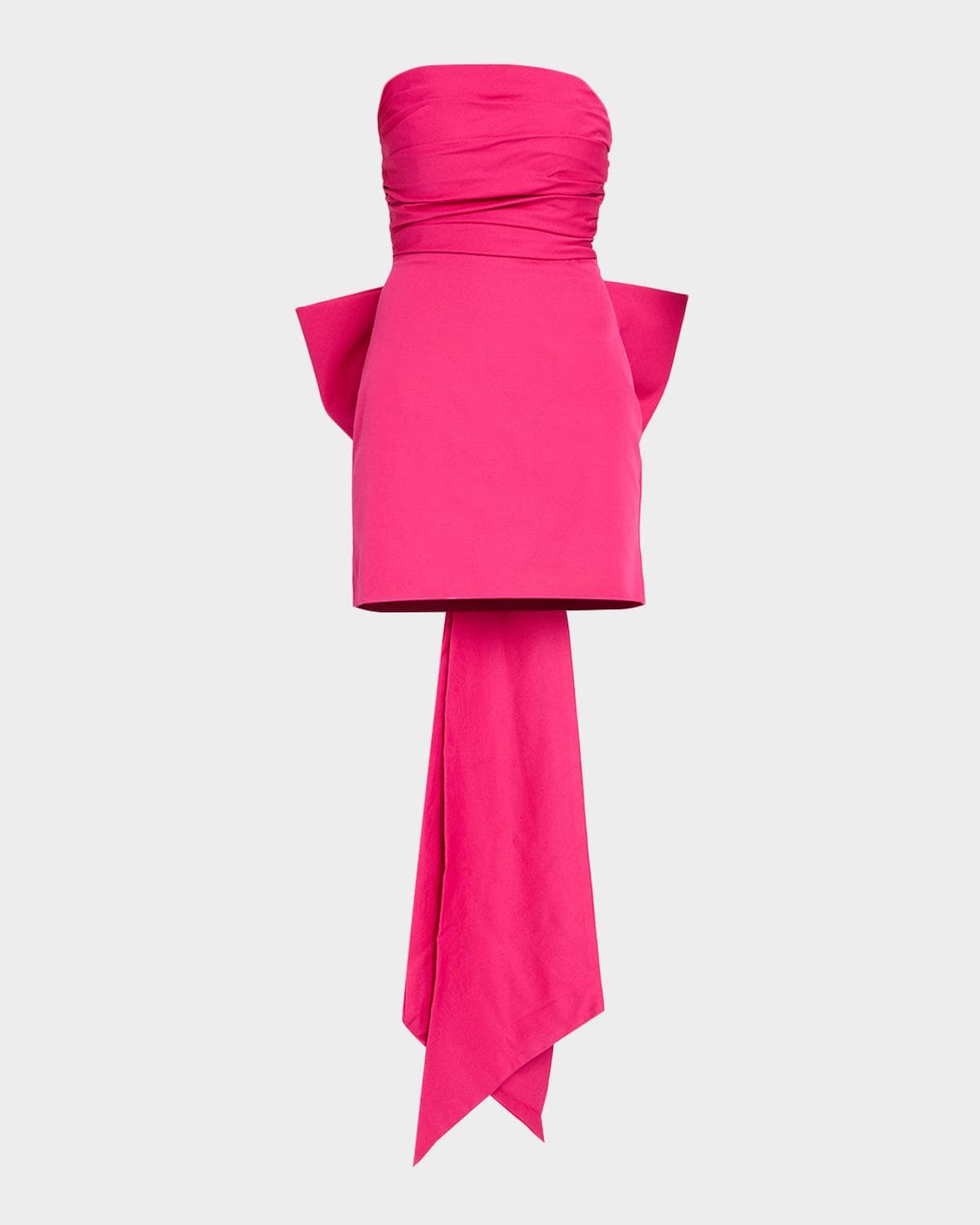 As It May Zelie Strapless Bow-Back Faille Mini Dress