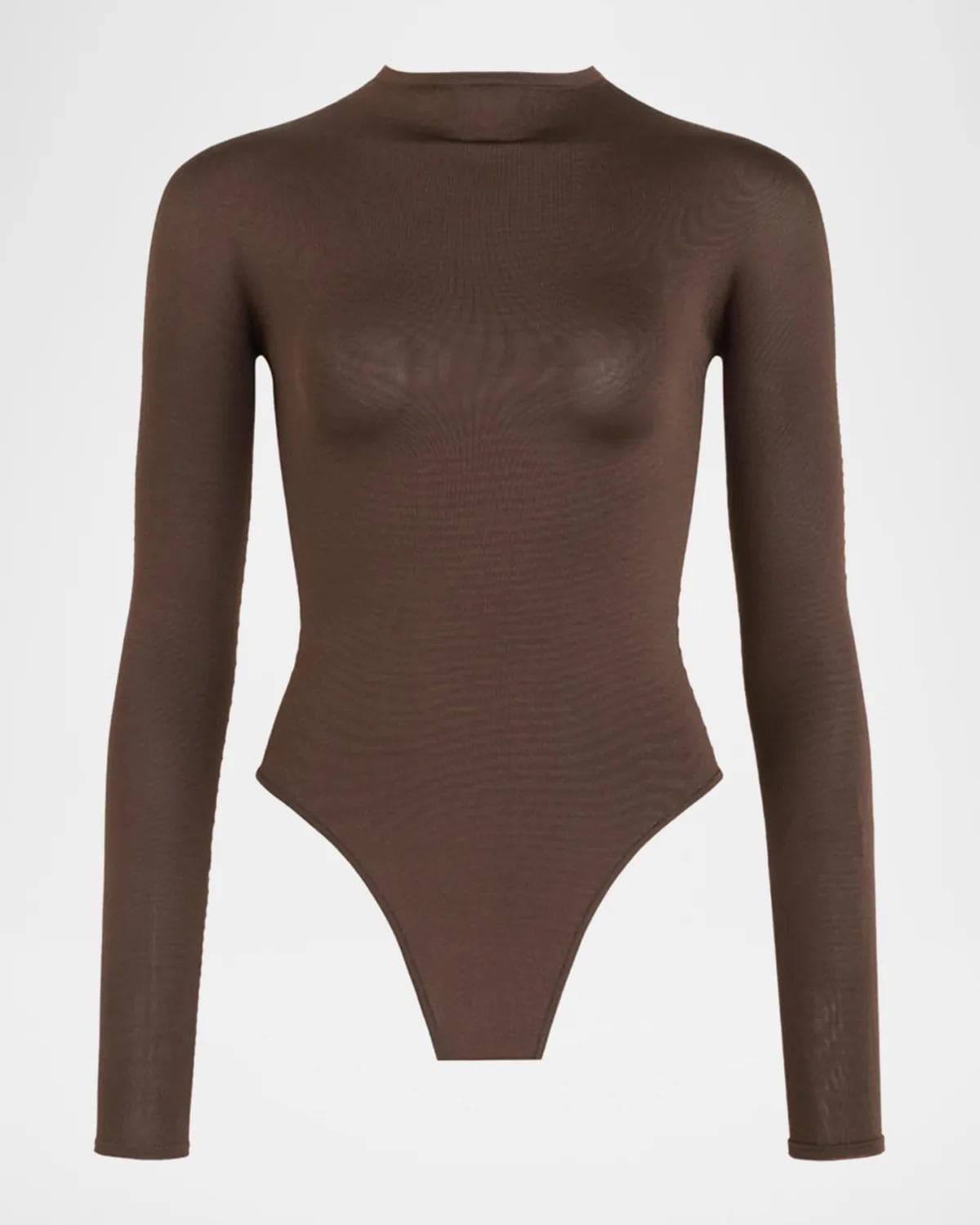 ALAÏA Semi-Sheer Mock-Neck Bodysuit