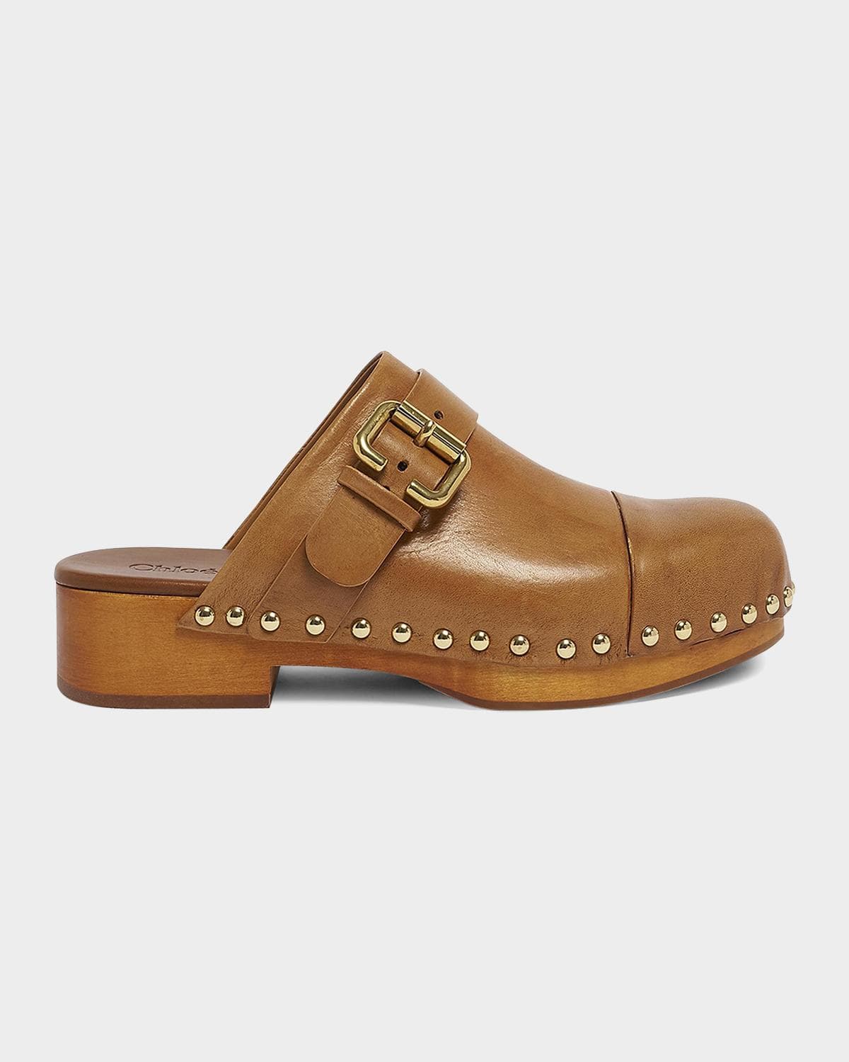Chloe 40mm Jeannette Leather Clogs
