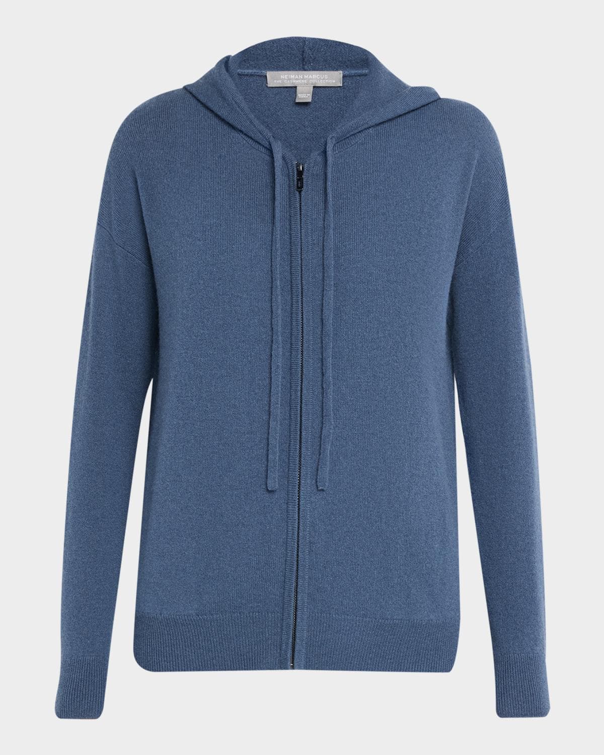 Neiman Marcus Cashmere Collection Cashmere Zip-Front Hoodie