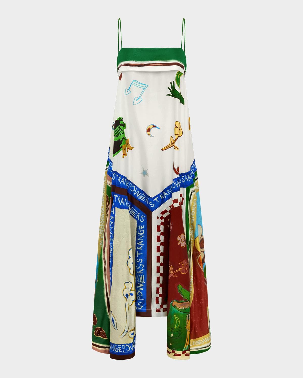 ALÉMAIS Tangible Love Silk Midi Dress