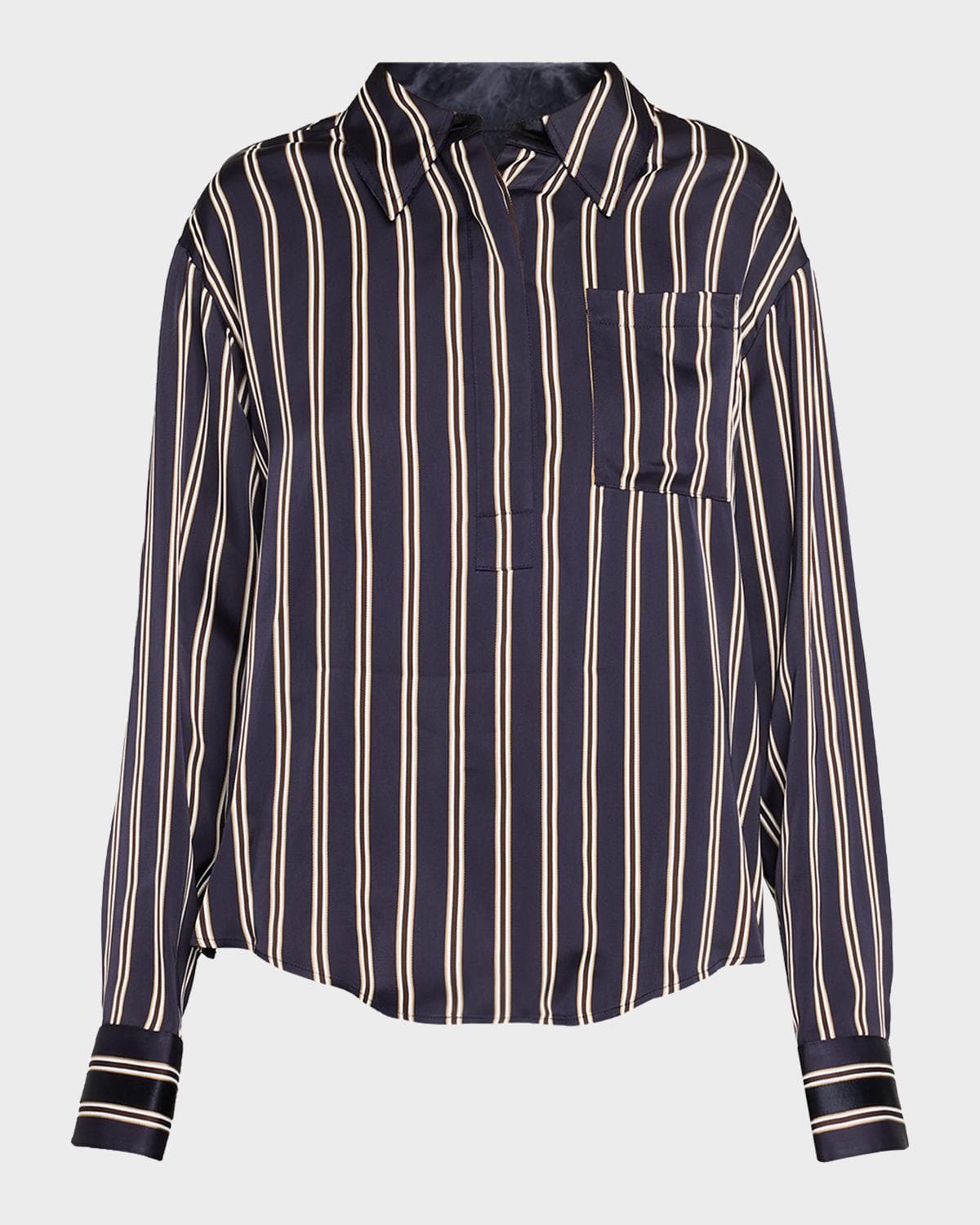 Jason Wu Collection Striped Satin Button-Down Shirt