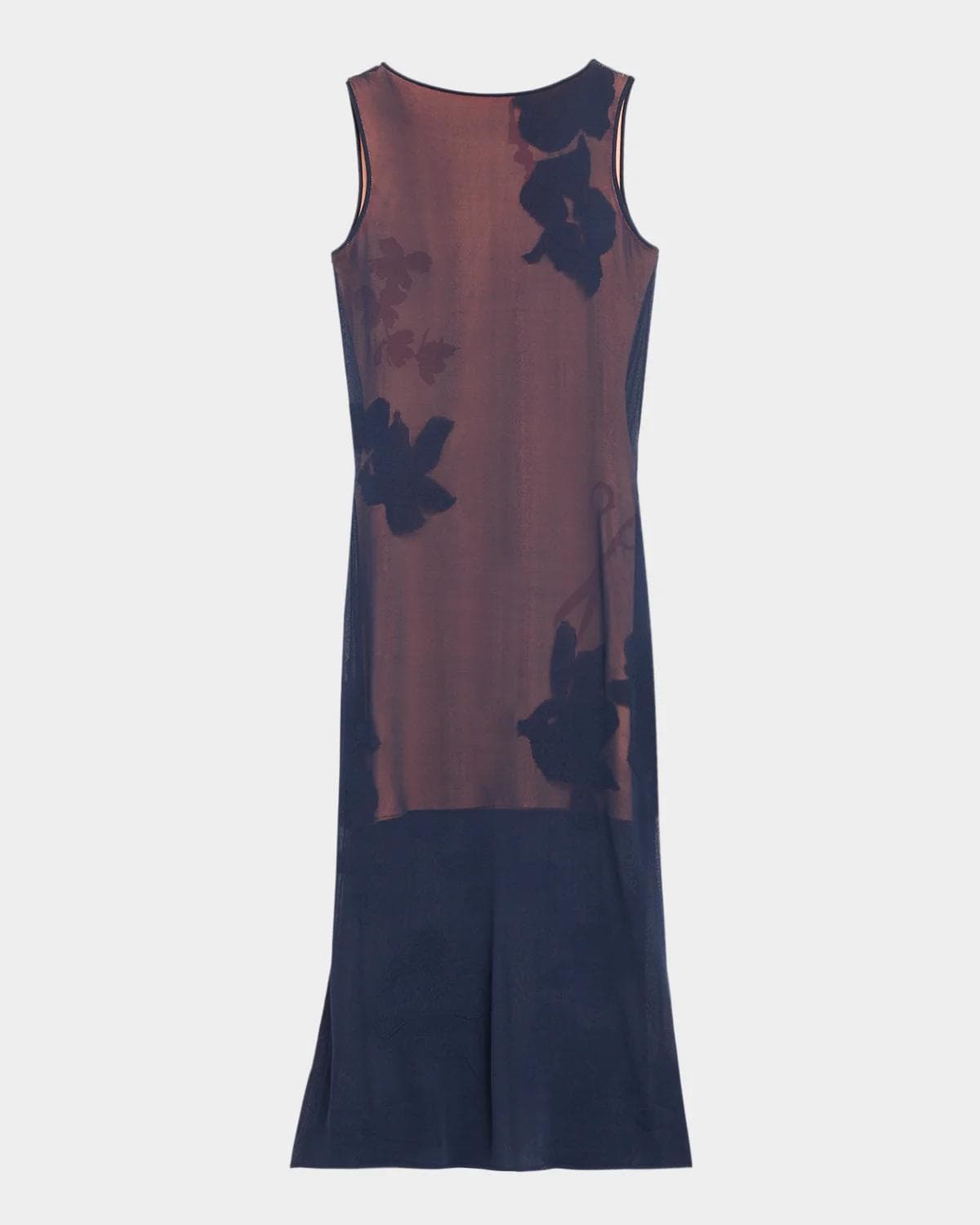 Jason Wu Collection Sleeveless Floral Sheer Knit Backless Midi Dress