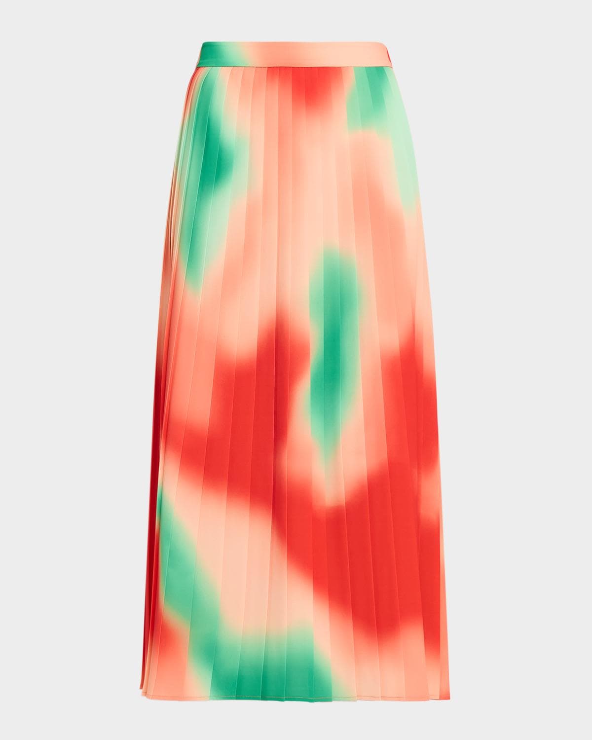 Misook Pleated Crepe Midi Skirt