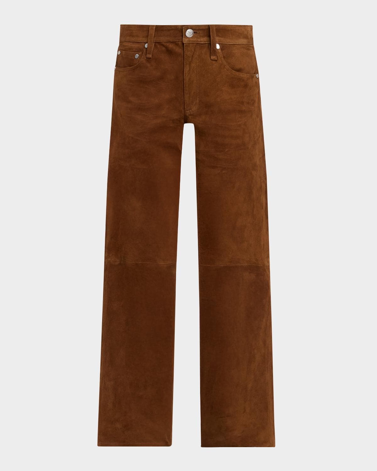 rag & bone Cam Low-Rise Suede Pants