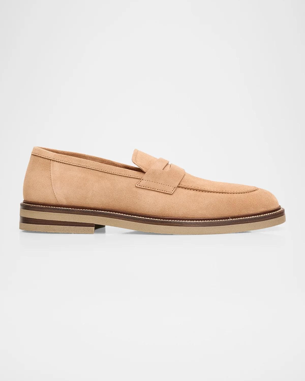 Brunello Cucinelli Men's Suede Penny Loafers