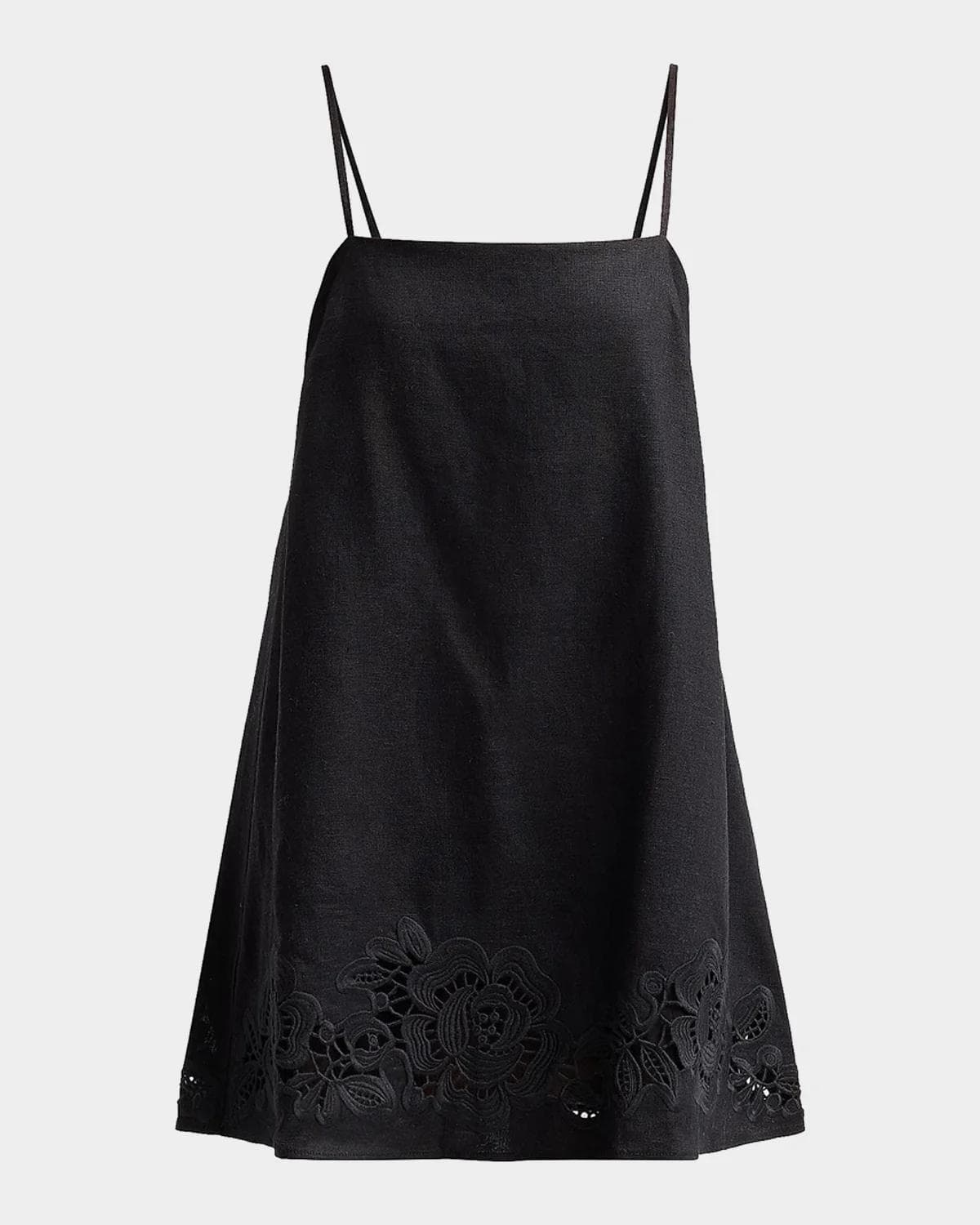 PALM NOOSA Asymmetric Pinstripe Cotton Midi Skirt