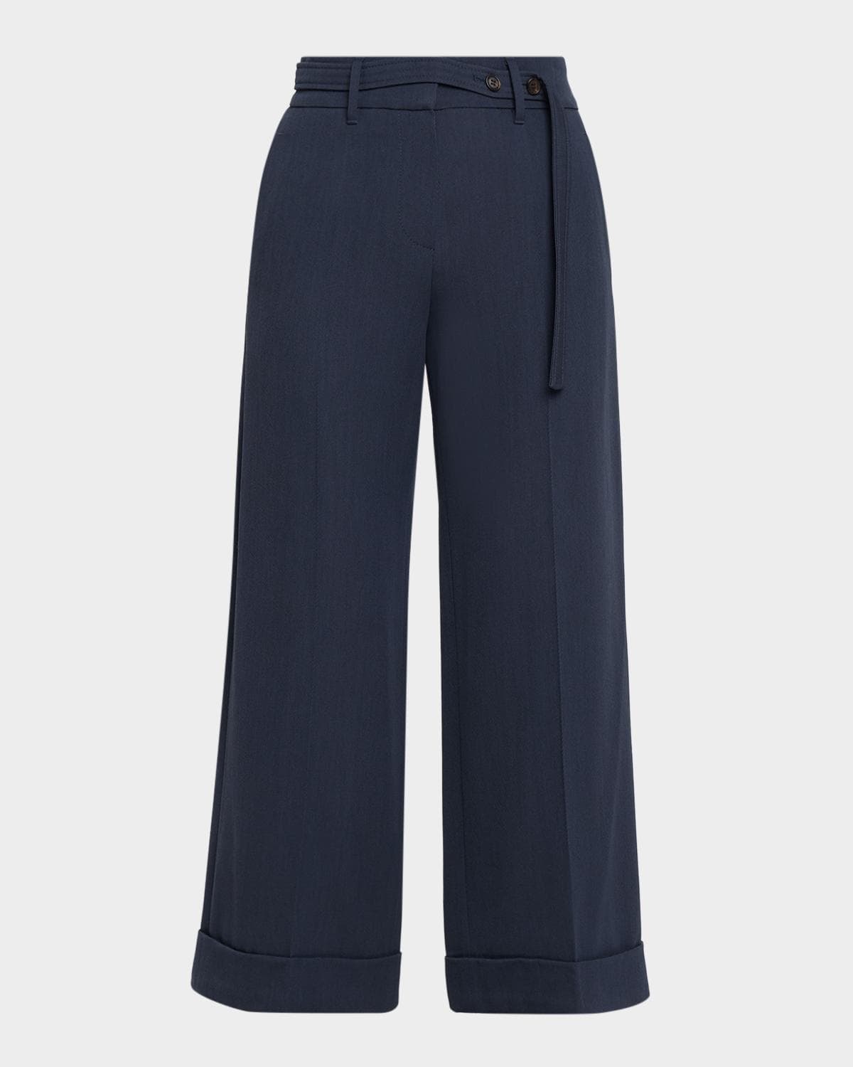 Brunello Cucinelli Fluid Wool Cuffed Pants