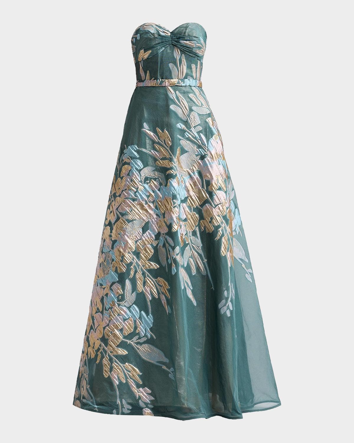 Rene Ruiz Collection Floral Strapless Sweetheart Gown