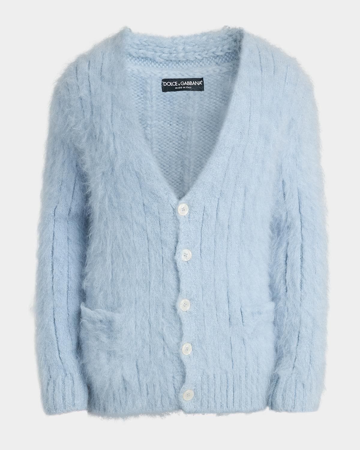 Dolce & Gabbana Men's Costa Mohair V-Neck Cardigan Sweater