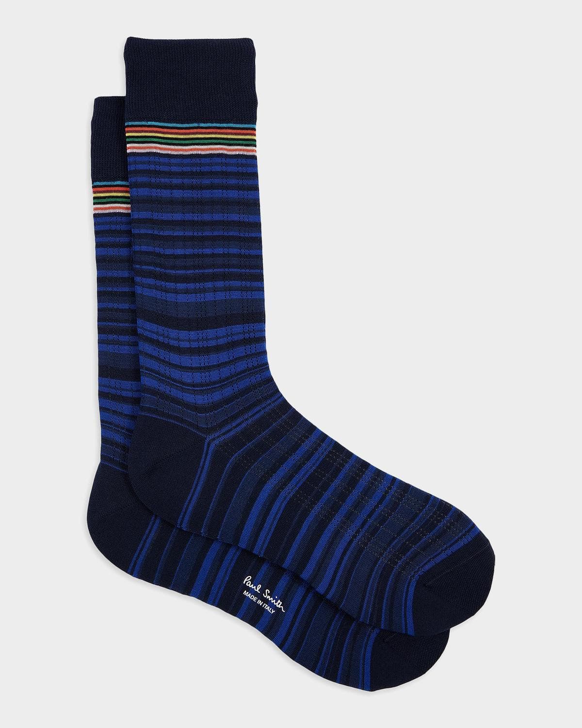 Paul Smith Men's 2-Pack Maury Signature Shadow Stripe Socks