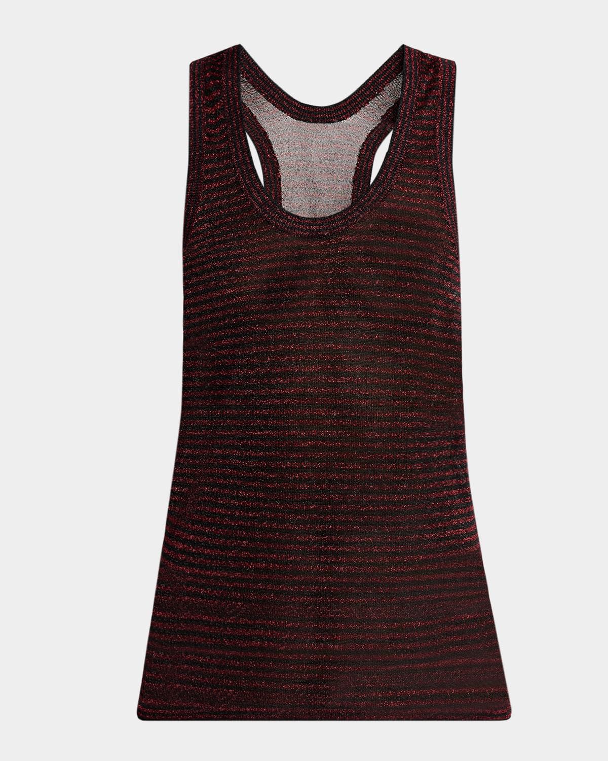 Isabel Marant Cevara Metallic Striped Tank Top