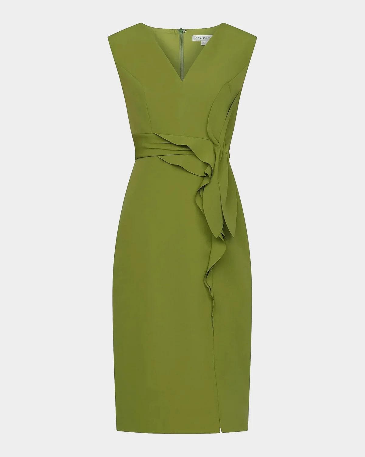 Kay Unger New York Maya Ruffle Midi Dress