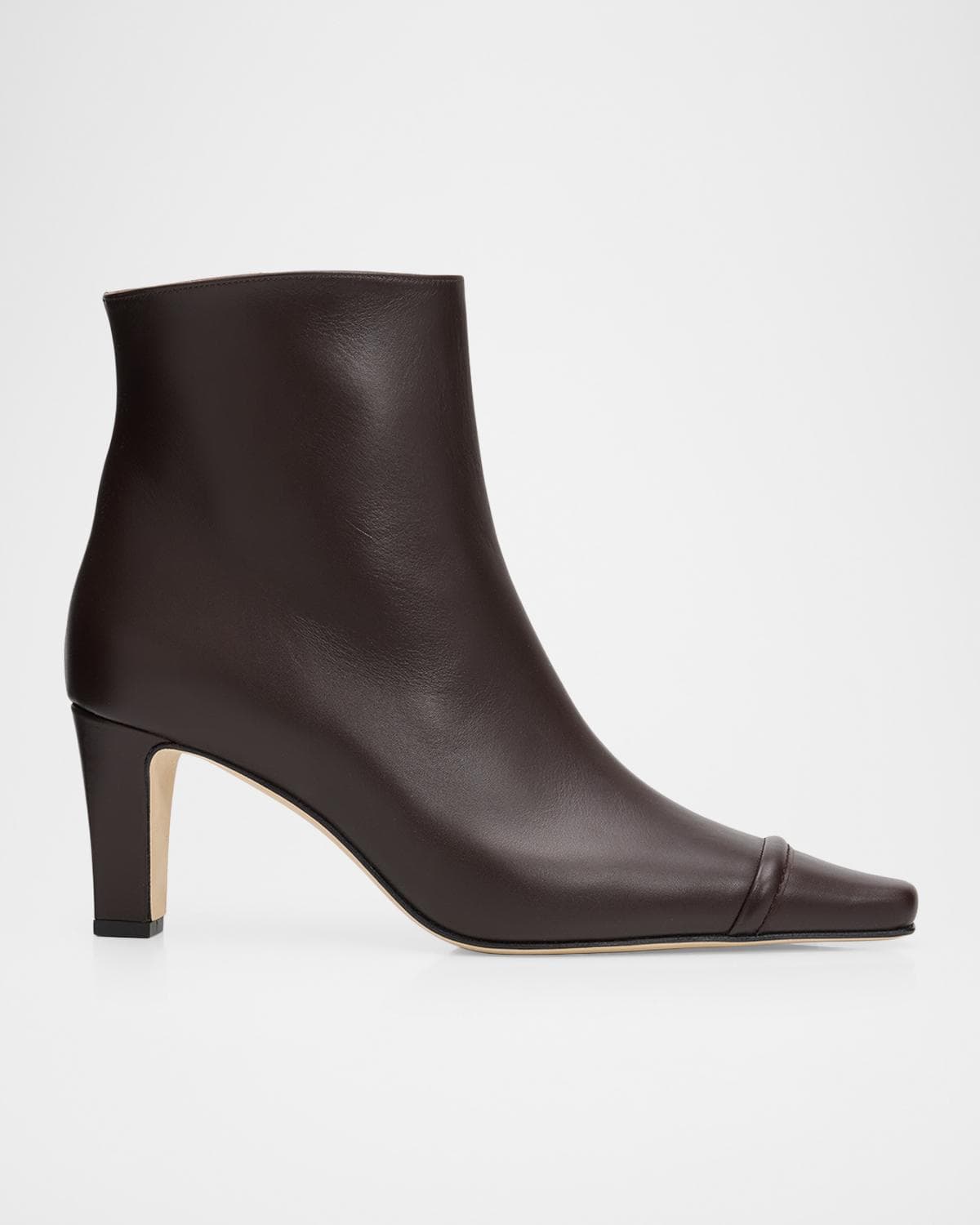 Manolo Blahnik Vivecal Leather Ankle Boots