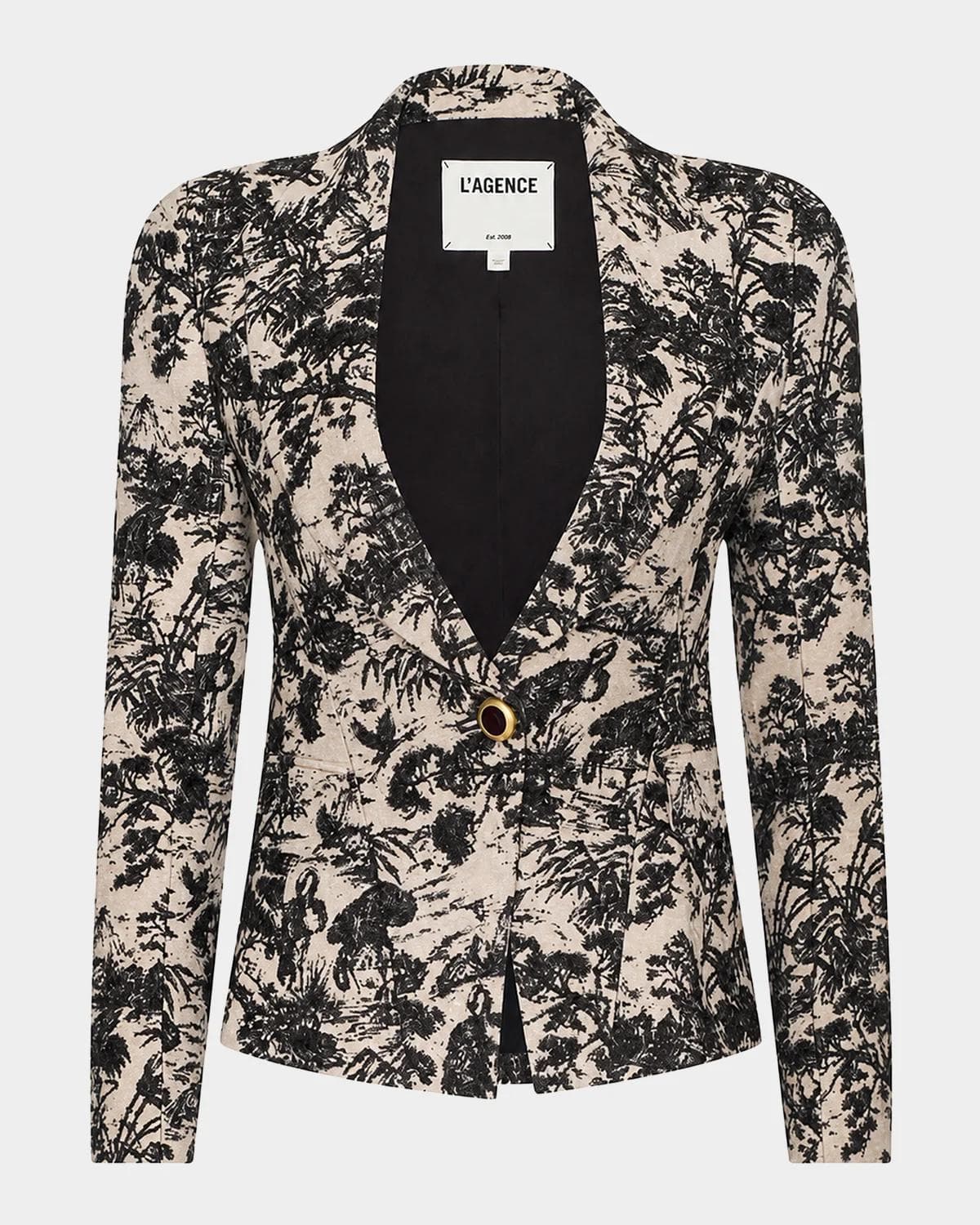 L 'AGENCE Kaisley Jacquard Toile Blazer