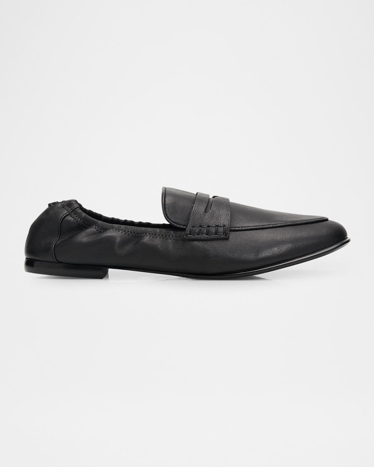 SIMKHAI Danna Leather Scrunched Loafers