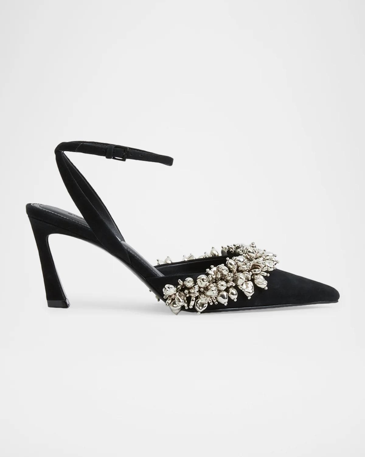 SIMKHAI 75mm River Embellished Suede Pumps