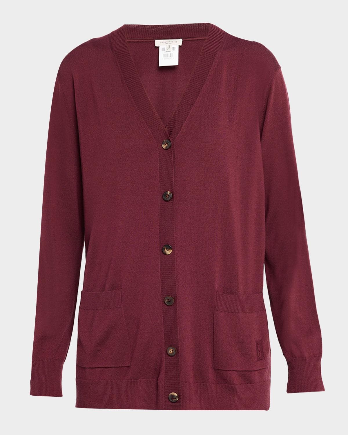 Lafayette 148 New York Button-Front Merino Wool Cardigan