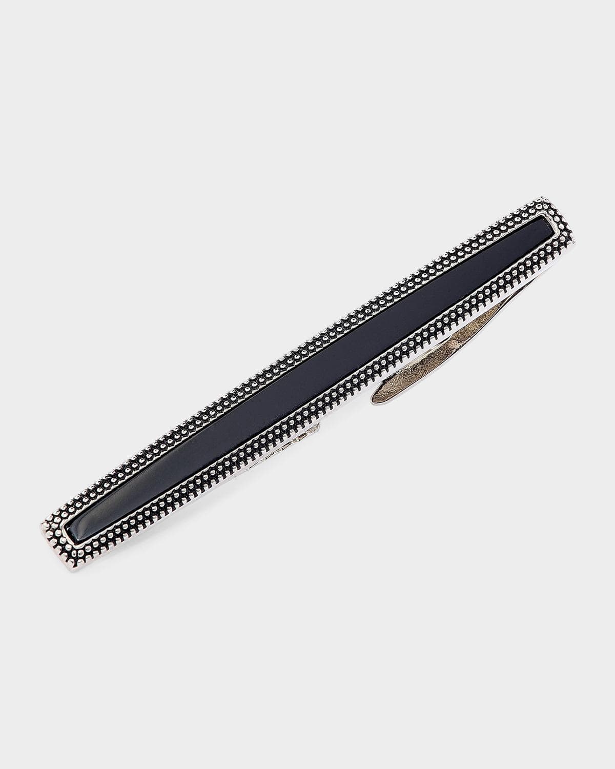 Link Up Men's Onyx Dotted Frame Tie Bar