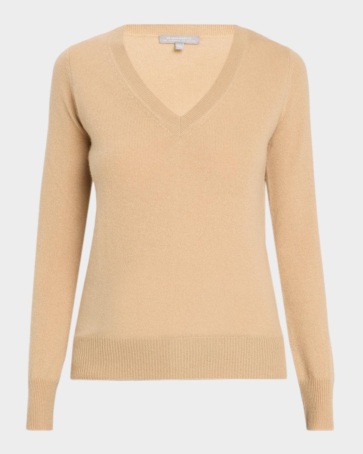 Neiman Marcus Cashmere Collection Cashmere V-Neck Sweater