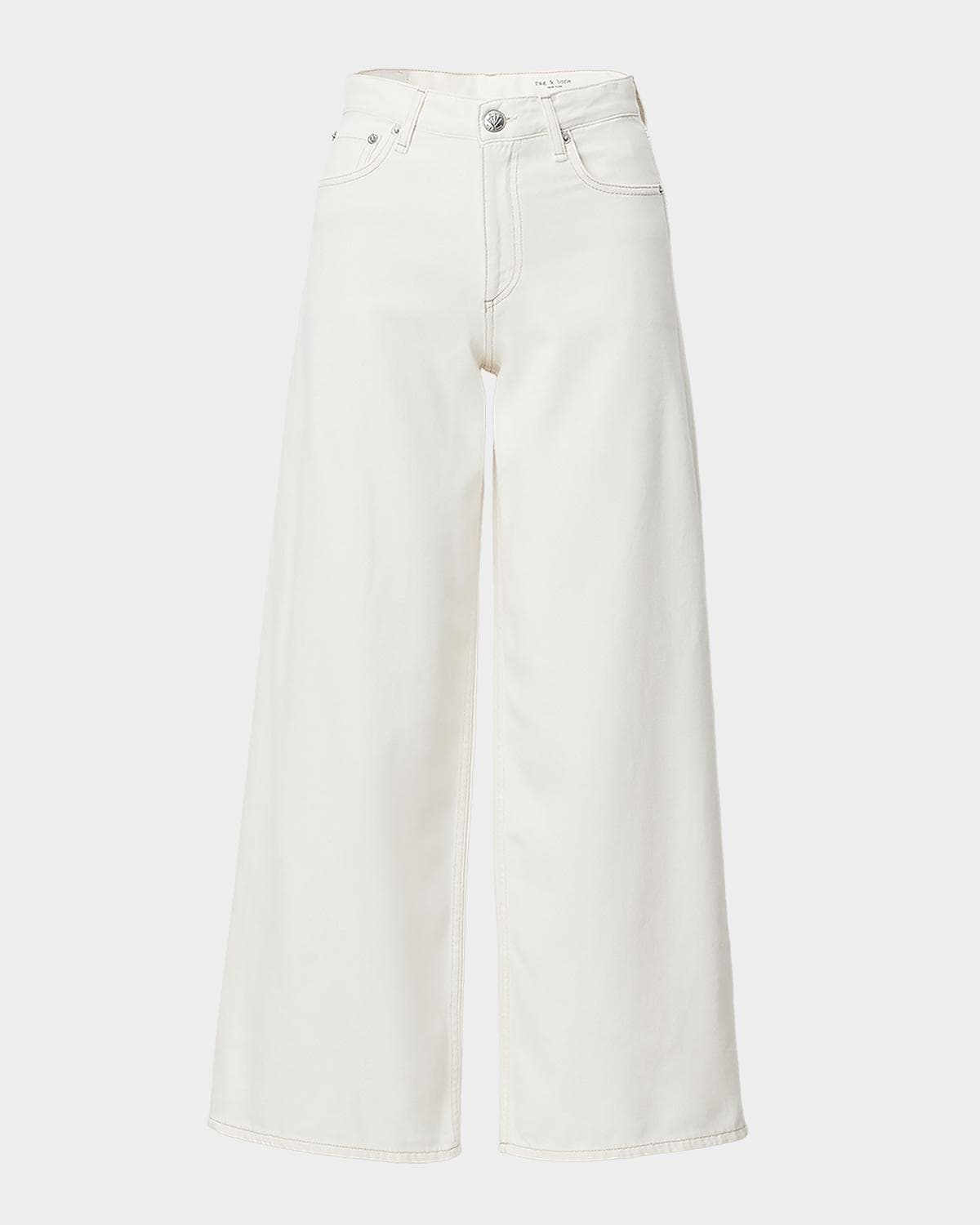 rag & bone Featherweight Sofie Wide-Leg Ankle Jeans