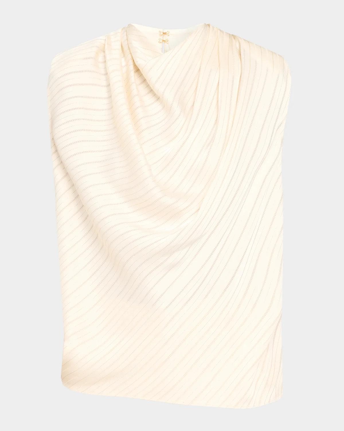 Ramy Brook Holly Pinstriped Cowl-Neck Top