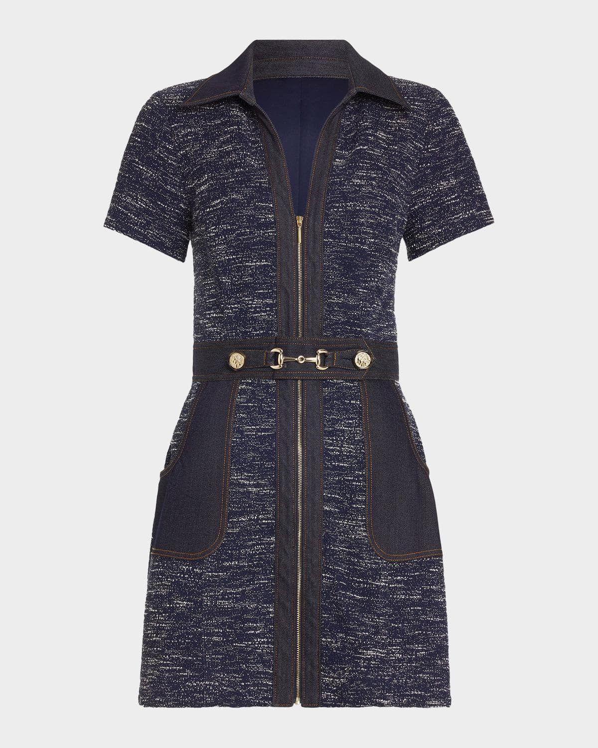 Ramy Brook Darla Denim Tweed Mini Dress