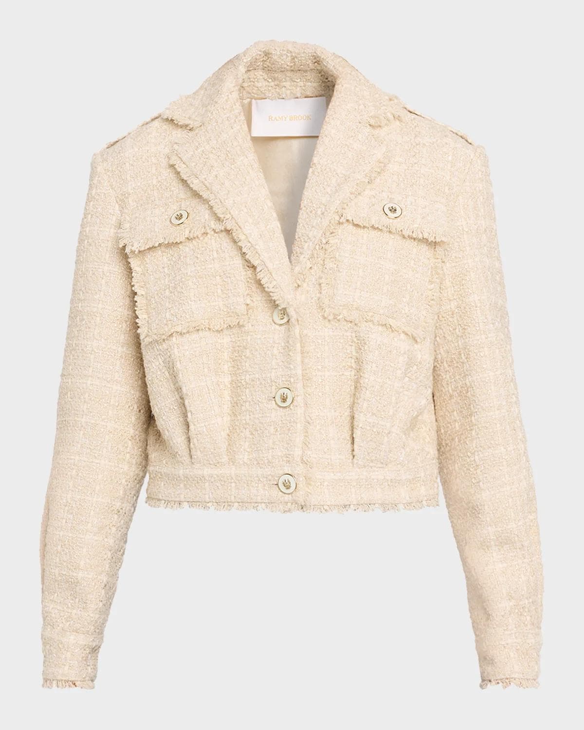 Ramy Brook Wendy Cropped Boucle Jacket