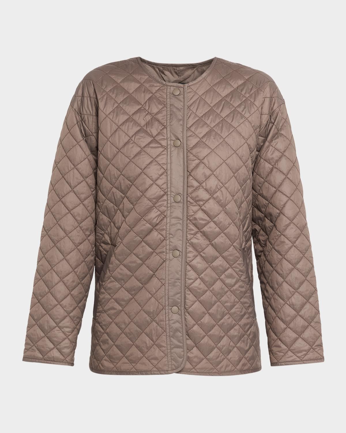 Eileen Fisher Quilted Snap-Front Coat